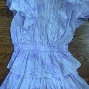 Love shack fancy light purple mini dress